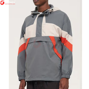 OEM Custom Canvas Thin Hooded Windbreaker Jacket for Men-Waterproof Breathable Autumn/Winter Outdoor Full-<b>Zip</b> - Product Image 5