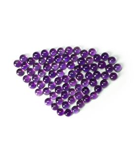 Buena calidad, 3mm, 4mm, amatista Africana Natural redonda, cabujón liso, piedras preciosas sueltas calibradas para la fabricación de joyas, certificado IGI - Product Image 5