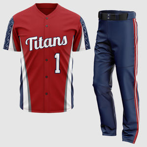 2024 personnalisé nouveau Design respirant équipe porter personnalisé hommes et jeunes Sublimation haute qualité Baseball Jersey Baseball & Softball porter - Product Image 6