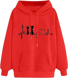 Sweat à capuche décontracté femmes à manches longues 100% coton polaire hiver pull personnalisé impression numérique en gros nouveauté noir - Product Image 1