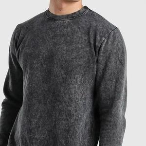 Streetwear sweat-shirt en coton éponge français Patch personnalisé Logo appliques sweats à capuche hommes lavage à l'acide à capuche en détresse - Product Image 6