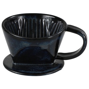 Juego de cafetera de cerámica azul marino oscuro para verter café - Product Image 4
