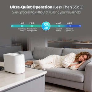 Composteur alimentaire électrique Luxfond 4,5 L avec mode de traitement intelligent par IA, stockage sans odeur, ultra silencieux, usage domestique, 90 % de décomposition - Product Image 4