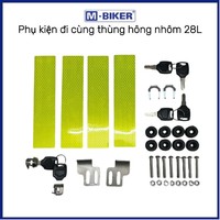 Boîtes latérales en aluminium MBiker authentiques de 28 L, 1,5 mm d'épaisseur, avec couvercles d'angle en ABS, système de verrouillage à dégagement rapide, bagages de moto légers