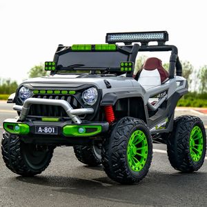 24V 长续航电池塑料男女通用儿童电动越野车 2 座 4WD 遥控车减震轮胎 - Product Image 1