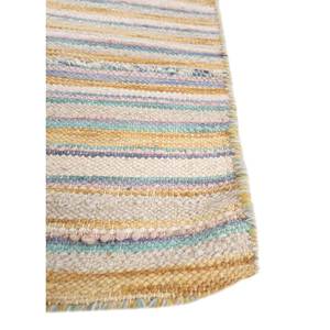 Abrash Ivory Flat Weaves Wool <b>Rugs</b> Handmade Striped Rectangle <b>Jute</b> <b>Rugs</b> for Home Living Room and Bedside Model ADWL-1267 - Product Image 4