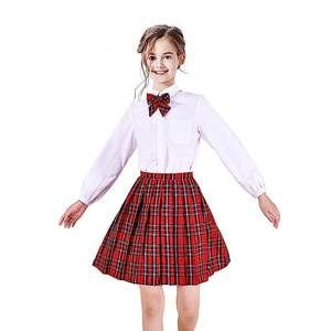 School Uniform Girls Wholesale Breathable Cotton Polyester School Dress Set Durable School Wear Supplier - Product Image 6