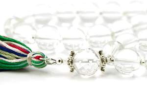 33หินควอตซ์คริสตัลมุสลิม Tasbih สวดมนต์ลูกปัดด้วยพู่ผ้าฝ้าย - Product Image 3