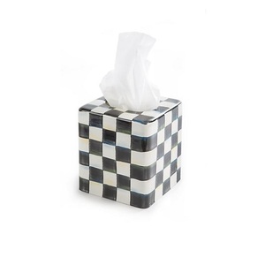 กล่องใส่กระดาษทิชชูทรงสี่เหลี่ยม ดีไซน์คลาสสิก ทำจากไม้ ตกแต่งด้วยวัสดุธรรมชาติ เหมาะสำหรับร้านกาแฟ โรงอาหาร และตกแต่งโต๊ะอาหารในร้านอาหาร - Product Image 5