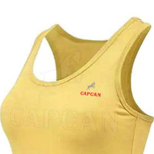 Camisetas sin mangas de entrenamiento de estilo único para mujer, tela de punto de algodón 100% personalizada, parches de ropa de culturismo para correr, solo uso - Product Image 4