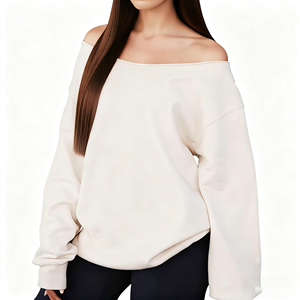 เสื้อสเวตเชิ้ตทรงโอเวอร์ไซส์แบบลำลองสำหรับฤดูหนาว คุณภาพสูง ผลิตตามสั่ง ผ้าผสมโพลีเอสเตอร์/คอตตอน แขนทรงปีกค้างคาว เป็นมิตรต่อสิ่งแวดล้อม น้ำหนัก 380 กรัม - Product Image 6