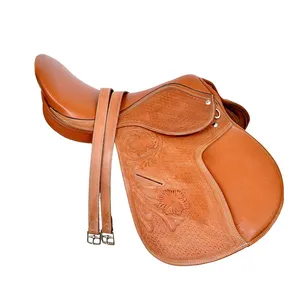 Saddle Horse Best Selling Cow Leather Dressage Saddle English Horse Saddle Real Cow Leather Horse Riding Product Equestrian