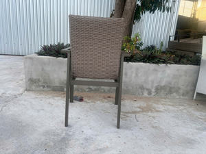 Chaise d'appoint en bois tressé en noyer noir, design moderne, chaise naturelle, mobilier d'extérieur - Product Image 3