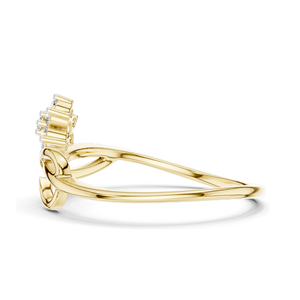 แหวนเพชรทรงดาว 0.105 กะรัต สำหรับผู้หญิง ทอง 18KT, 14KT, 10KT และเงิน 925  มีตัวเลือกทองชมพู ทองเหลือง ทองขาว - Product Image 4