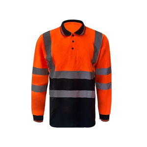 Hot Selling Men's Short Sleeve Workwear Security Polo <b>Shirt</b> Cheap Two-Tone <b>T</b>-<b>Shirt</b> with Reflective Stripes for Summer Use - Product Image 1