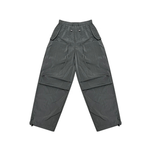 Veste coupe-vent unisexe en nylon sergé de coton, grammage lourd, coupe régulière, pantalon coupe-vent à jambe large en nylon, coupe régulière - Product Image 1