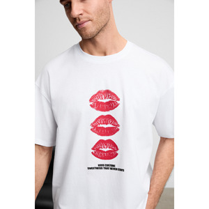 T-shirt surdimensionné à col rond en coton biologique pour homme GRIMELANGE GIANO avec détail imprimé - Product Image 4