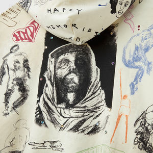 Nueva Sudadera con Capucha Personalizada con Estampado Sólido, Pedrería y Efecto Desgastado, Talla XL, 100% Algodón Felpa, Teñido Liso, Estilo Vintage de Invierno para Hombre - Product Image 3