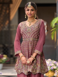 Trajes Palazzo Premium para mujeres a la moda, ropa paquistaní de tamaño libre, traje Salwar a un precio asequible - Product Image 2