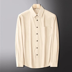 ชุดเดรส100% ผู้ชายผ้าฝ้าย, ฤดูใบไม้ร่วงและฤดูหนาวเสื้อแขนยาวผ้าลูกฟูกสีทึบใส่สบายอเนกประสงค์ - Product Image 5