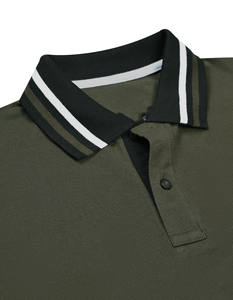 Vente en gros de polos décontractés pour hommes à manches courtes, motifs unis, chemises tricotées coupe régulière pour hommes, service OEM, graphiques personnalisés - Product Image 3