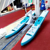 Vélo aquatique gonflable portable en PVC de qualité supérieure, personnalisé en usine, pour le jeu aquatique