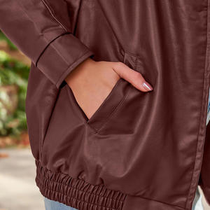 Chaquetas de Cuero de Alta Calidad para Mujer, Estilo Moderno, Nuevo Modelo, Chaqueta de Cuero Informal con Cremallera, Chaqueta de Cuero para Mujer - Product Image 6