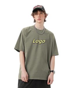 Camiseta de gran tamaño para hombre de 250g de peso pesado, impresión personalizada en blanco de algodón 100% de alta calidad para hombre - Product Image 3