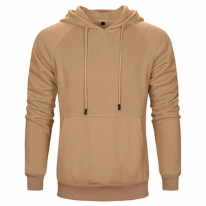 Sweat-shirt décontracté pour homme personnalisé, beige, à capuche avec cordon de serrage, poche kangourou, coton premium écologique 200g - Product Image 6
