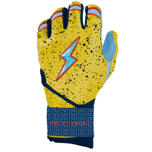Signature Series Guantes de bateo de puño largo 100% Cuero Diseño único Tarifa al por mayor Bruce Bolt - Product Image 5