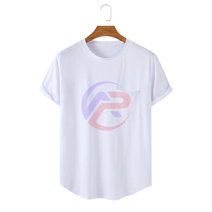 Camiseta con estampado de diseños personalizados de algodón/poliéster para hombre de alta calidad Camiseta con dobladillo curvo Camiseta de corte regular - Product Image 4