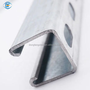 Общая C-образная сталь с глубоким холодным прессованием, 12 футов, перфорированный, размер отверстия, Предварительно Оцинкованный Металлический канал с отверстиями - Product Image 2