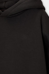 Sweat à capuche noir léger personnalisé pour homme, streetwear unisexe, coton molletonné de haute qualité, écologique, hiver, OEM et ODM disponibles - Product Image 5