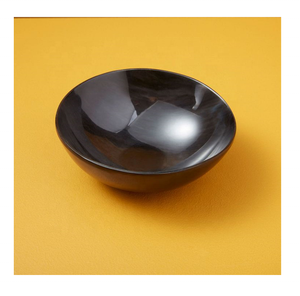 Bol à salade et à fruits vintage en corne de buffle sculptée, vaisselle indienne en corne, idéal pour les cadeaux d'affaires - Product Image 3