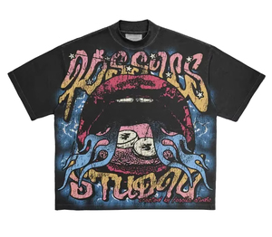 Service d'impression numérique OEM, t-shirt décontracté pour homme en coton 100%, col rond, surdimensionné, lourd, respirant, style streetwear - Product Image 3