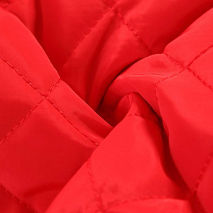 OEM Hot Selling Plain Red Color <b>Women</b> Quilted Puffer Jacket Breathable Fabric Cotton Filling Plus Size Hooded <b>Parka</b> Jacket - Product Image 3