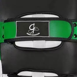 Coussinets d'entraînement de boxe en cuir souple pour le kickboxing avec tissu personnalisable Muay Thai MMA Punch Shield Kicking Curved Arm Pad - Product Image 3