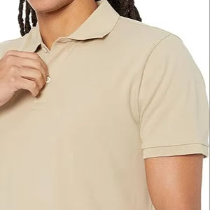 Camiseta Polo de manga corta para hombre, secado rápido, 100% poliéster, patrón sólido en 3D - Product Image 1