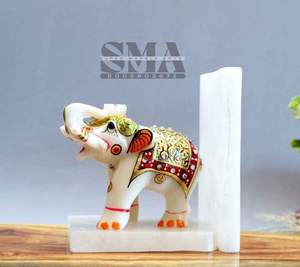 Sujetalibros de Arte Moderno Decoración del hogar de calidad superior Sujetalibros de precio al por mayor de piedra de mármol natural personalizado - Product Image 2