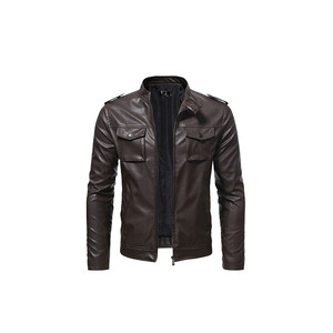 Venta al por mayor caliente 100% de alta calidad de peso ligero mejor diseño 2024 para la venta en línea ahora chaqueta de cuero para hombres - Product Image 1