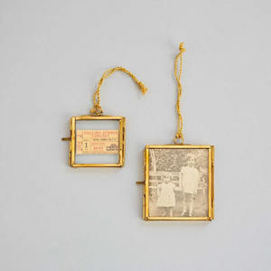 Shiny Gold <b>Mini</b> Metal & Glass <b>Photo</b> <b>Frame</b> Quality Wall Hanging Decoration for Home & Restaurant for Jewelry Boxes - Product Image 2