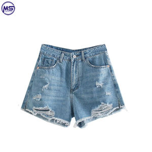 Hot Selling <b>Women</b> Clothing Customized Logo Front Pockets High Quality <b>Women</b> <b>Denim</b> <b>Shorts</b> On Sale Now - Product Image 4