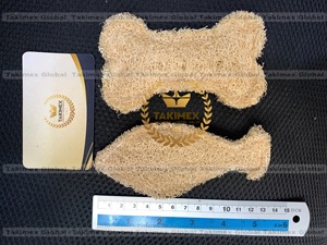Jouet à mâcher en loofah naturel écologique, fournitures de nettoyage des dents molaires pour animaux de compagnie, pour hamster, écureuil, lapin - Product Image 3