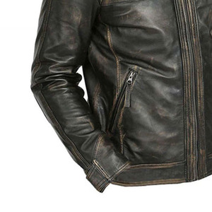 Chaqueta de Cuero para Hombre, Nueva Moda, Chaqueta de Cuero Cortavientos para Hombre - Product Image 4