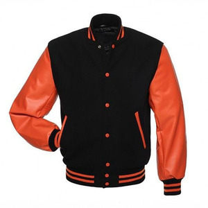 Veste de baseball coupe-vent Letterman College pour hommes couleur unie 100% veste en laine en gros nouveau Design veste universitaire respirant - Product Image 4