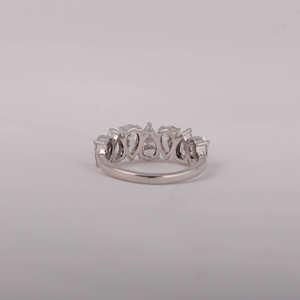 1.9 TCW poire taille laboratoire cultivé diamant alliance 18kt or massif Style classique or certifié anniversaire cadeau anneaux à la mode - Product Image 3