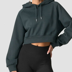 Sudadera Corta con Capucha para Mujer, Manga Larga, Estilo Moderno, Transpirable - Product Image 5