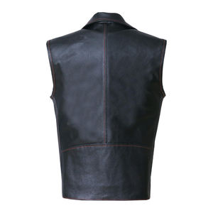 Chalecos de cuero de diseño de calidad superior a la moda para hombre hechos a medida, chalecos de cuero de buena calidad de alta calidad con múltiples bolsillos, ropa de calle para hombre - Product Image 3