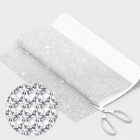 Autocollants en strass, bandes autocollantes, cristaux collés au dos, diamants décoratifs, embellissements pour vêtements, accessoires de bricolage