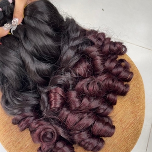 Buena calidad Bouncy Baby Thin Hair Highlight Color Extensiones de cabello humano vietnamita Frontal y paquetes Set 2025 - Product Image 3